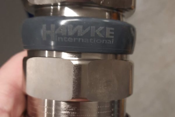 Hawke connector, usually used in a high explosion risk environment. 